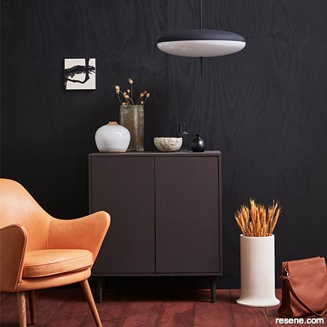 An opaque black wood stain for your interior