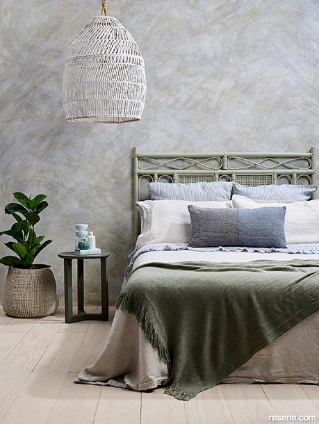 A restful colour scheme for the bedroom