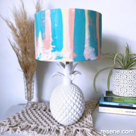 Painted lampshade upcycle